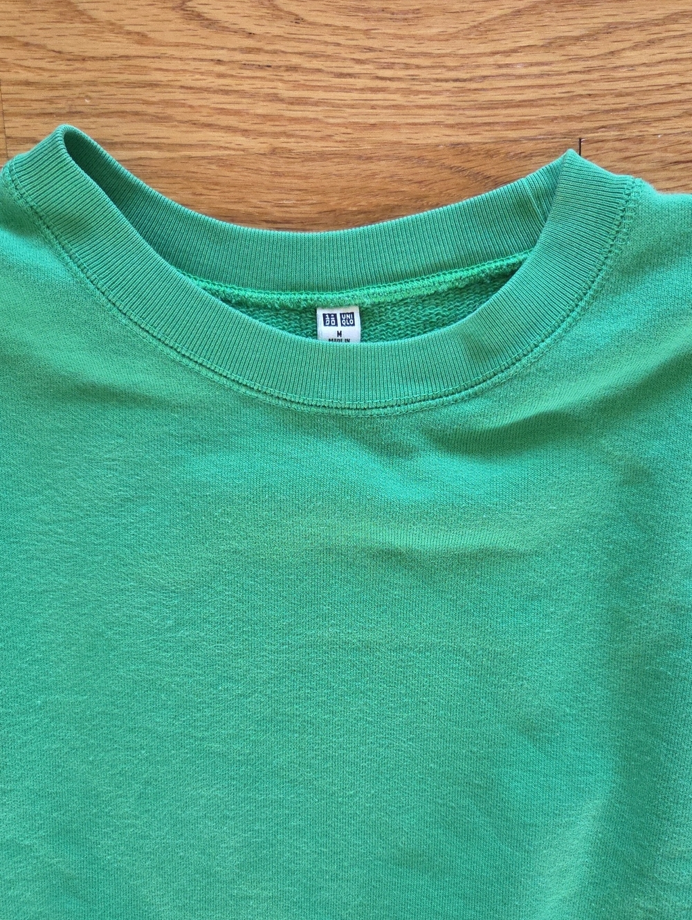 Uniqlo Hillside Green Cotton Crewneck Sweatshirt Size Medium
